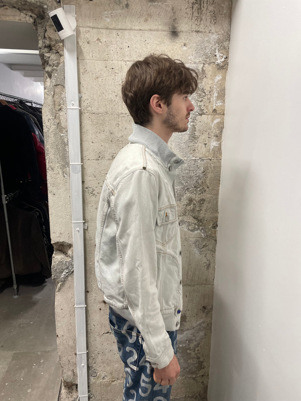 SS2008 Dolce & Gabbana White Denim Jacket (M)