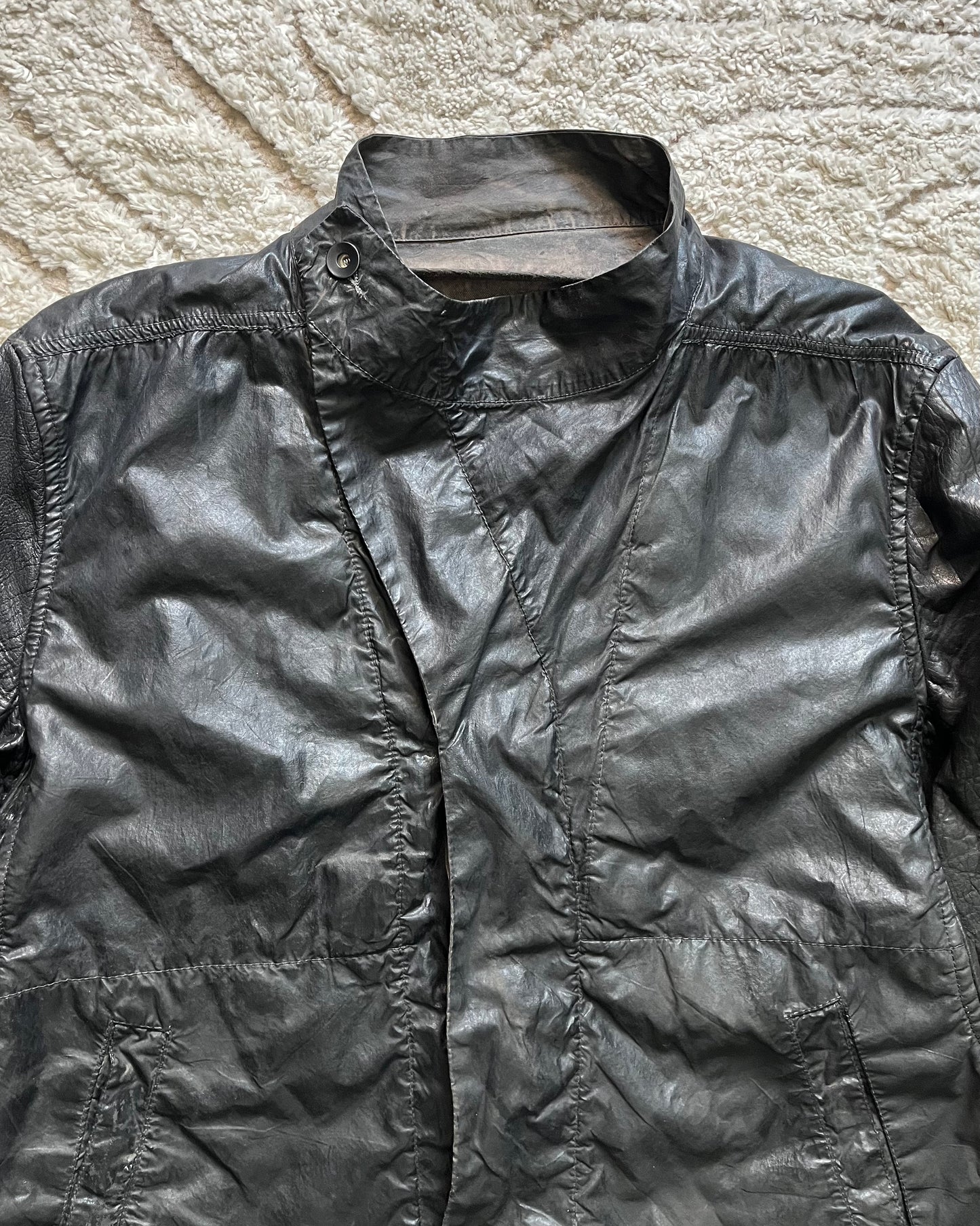 Rick Owens DRKSHW Hybrid Sofisticated Dark Leather Jacket (S/M)