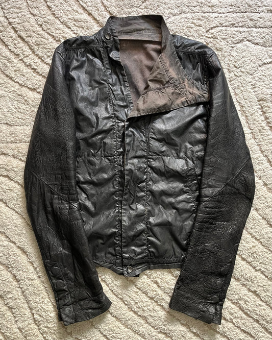 Rick Owens DRKSHW Hybrid Sofisticated Dark Leather Jacket (S/M)