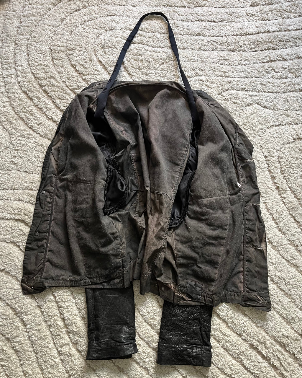 Rick Owens DRKSHW Hybrid Sofisticated Dark Leather Jacket (S/M)