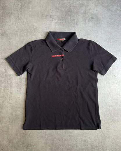 2003 Prada Linea Rossa Black Polo (XS)