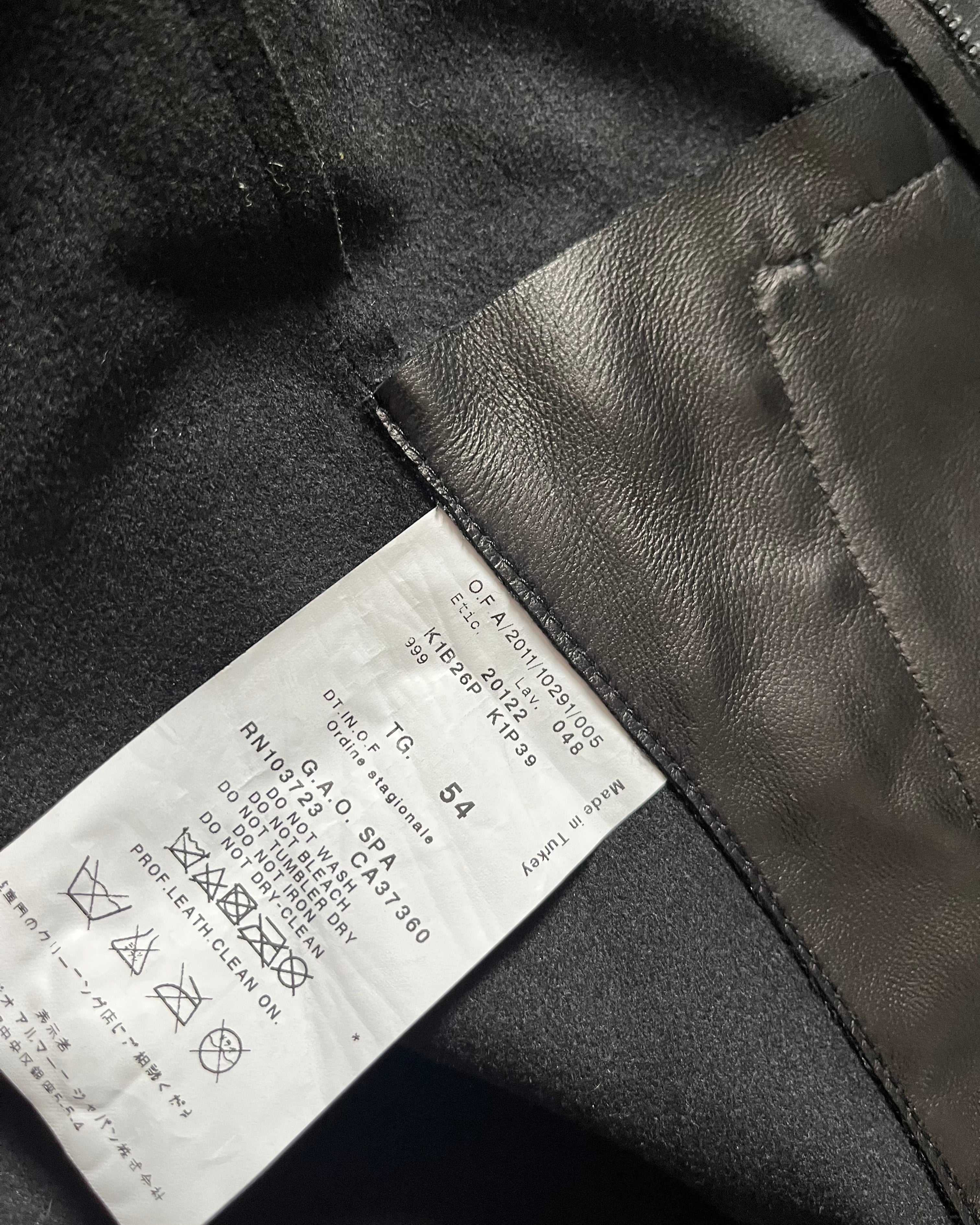 AW2011 Armani Signature Leather Statement Jacket (L)