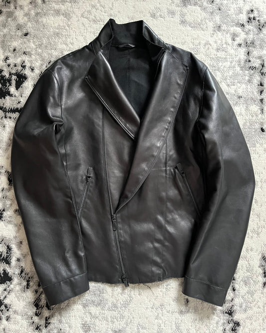 AW2011 Armani Signature Leather Statement Jacket (L)