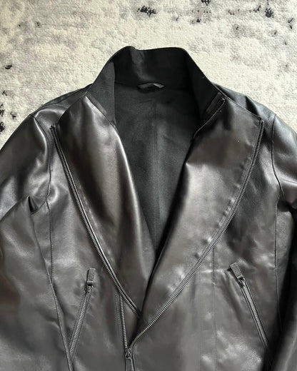 AW11 Armani Signature Leather Statement Jacket (L)