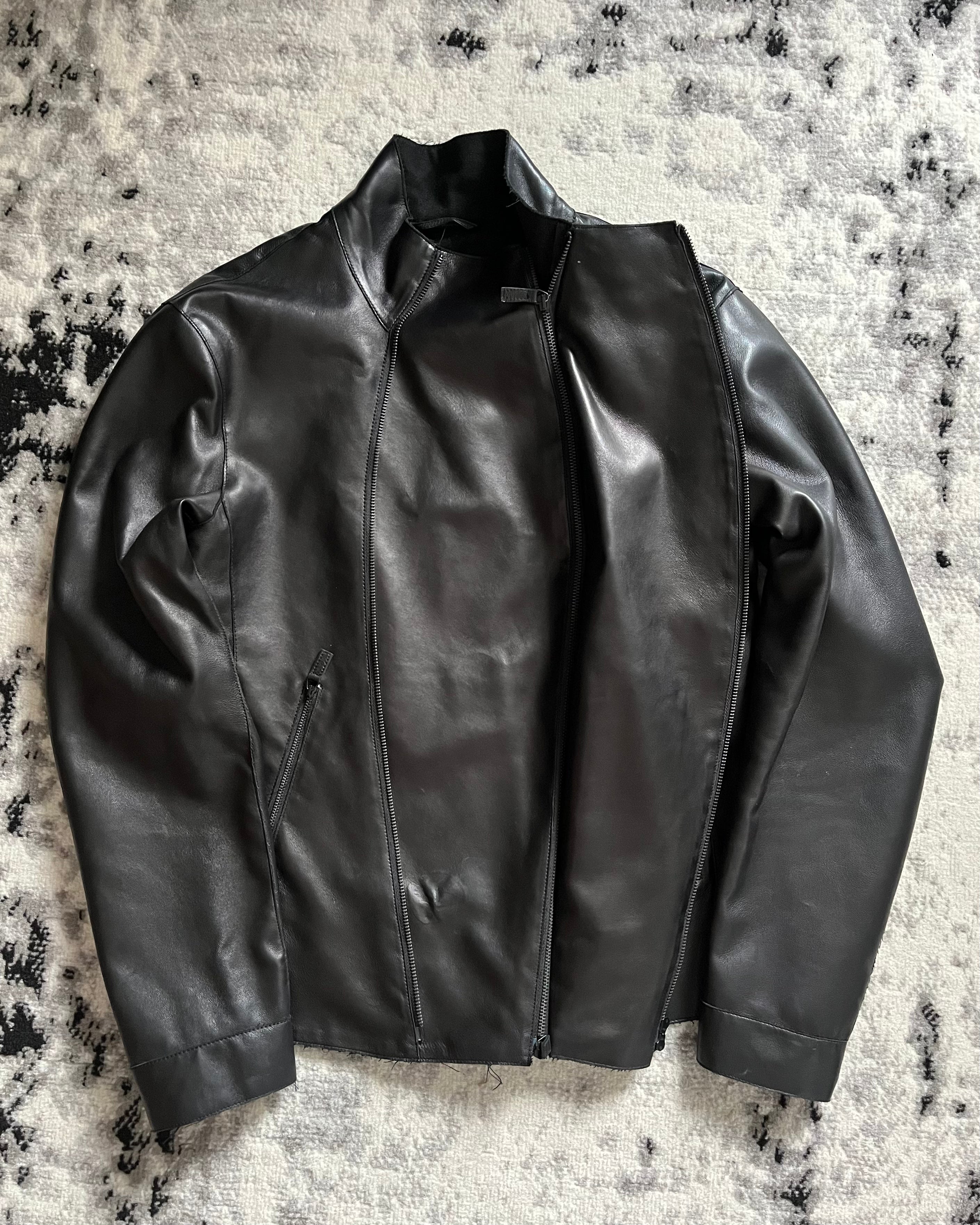 AW2011 Armani Signature Leather Statement Jacket (L)