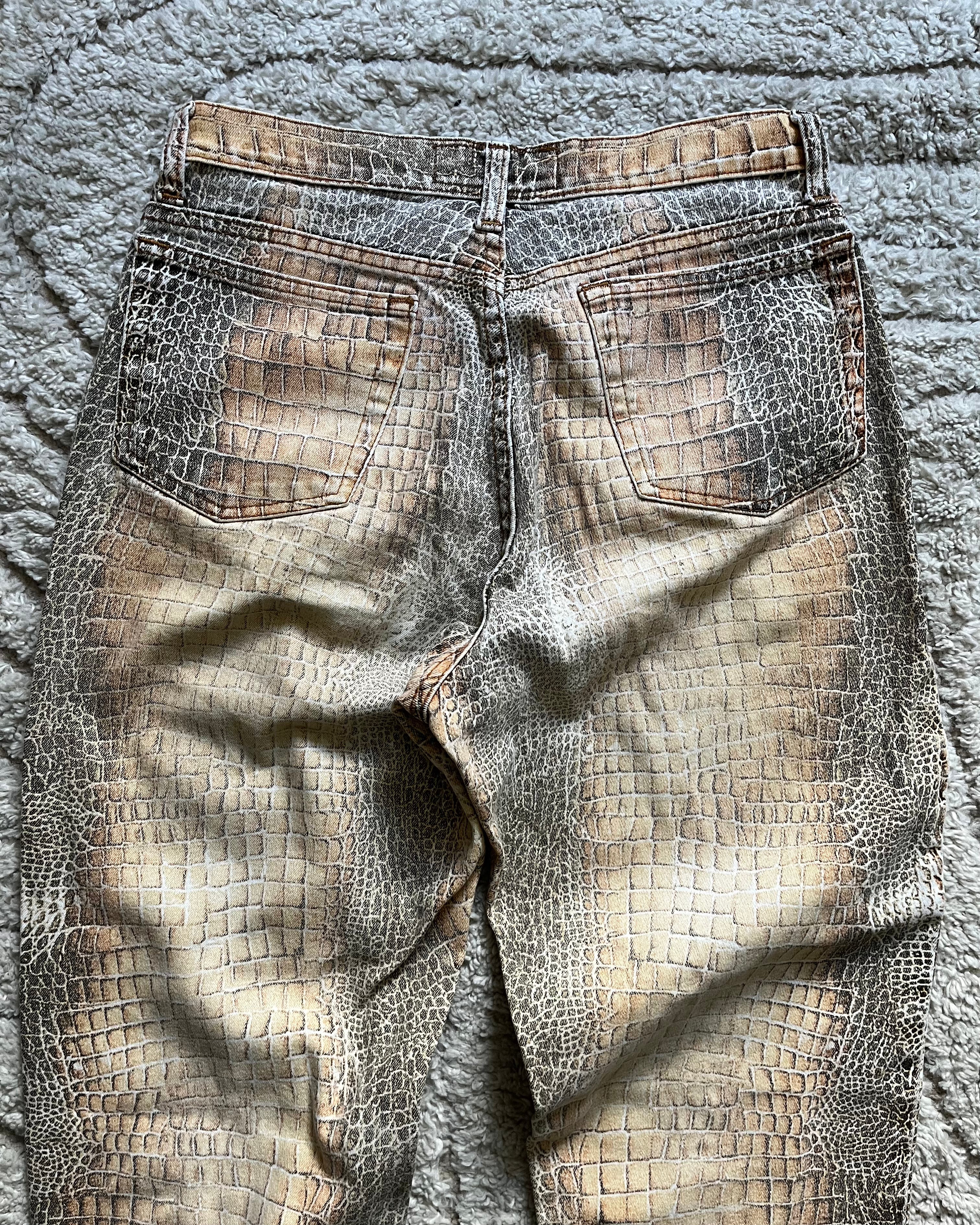 ロベルト カヴァリ コットン ベージュ クロコダイル エフェクト (S) 