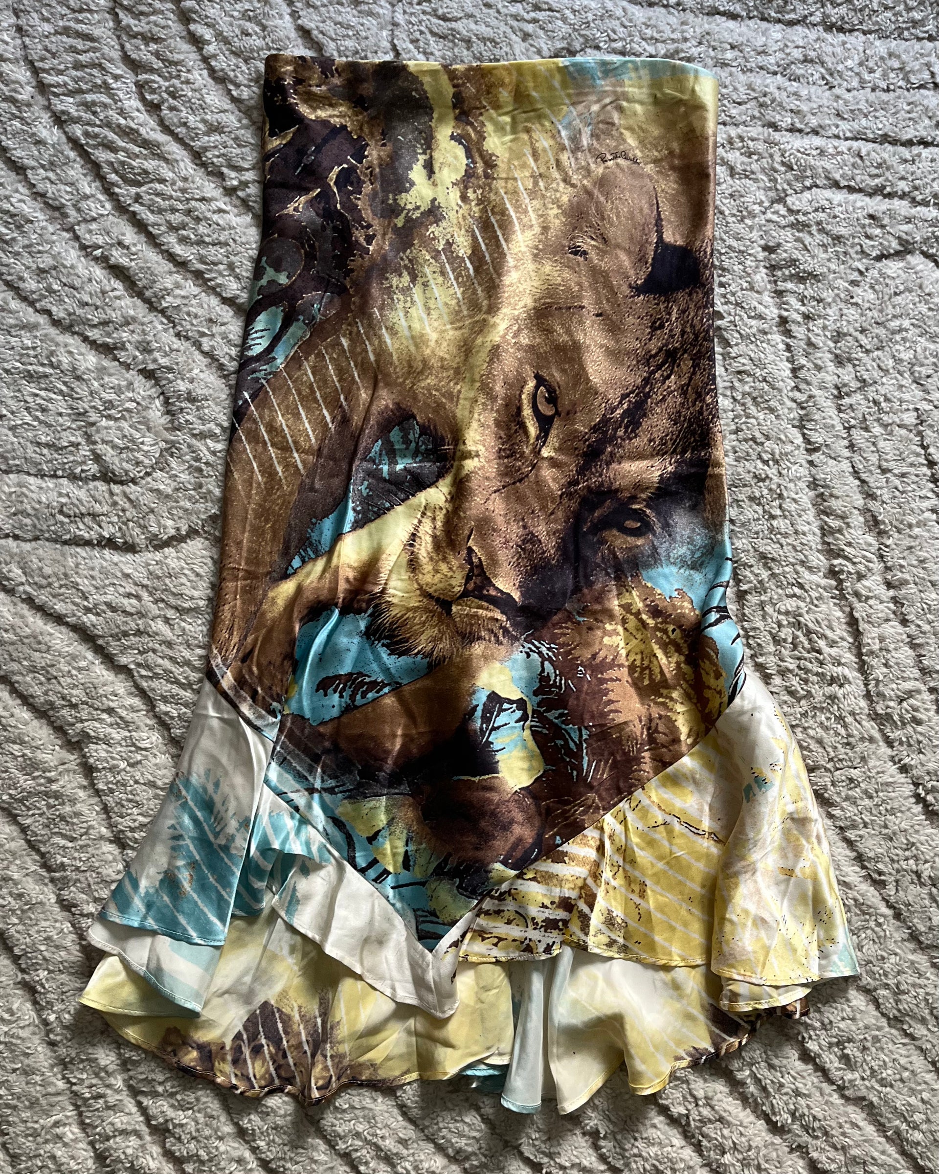 SS02 Roberto Cavalli Lion Long Skirt (L) – Dolce Vita Hub