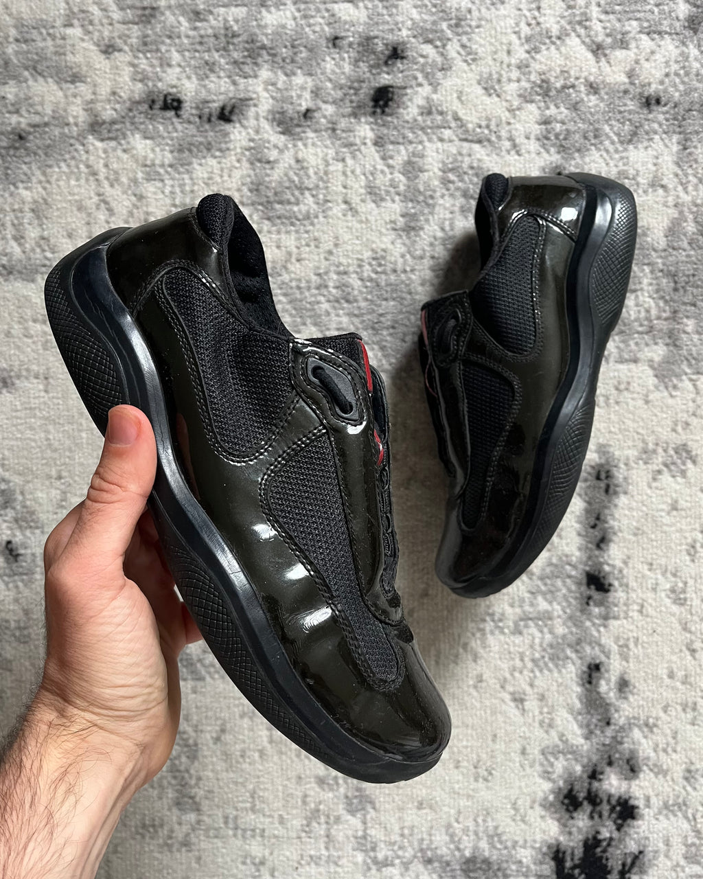 プラダ アメリカズ カップ ダークオリーブ サテン (38eu/5.5us)