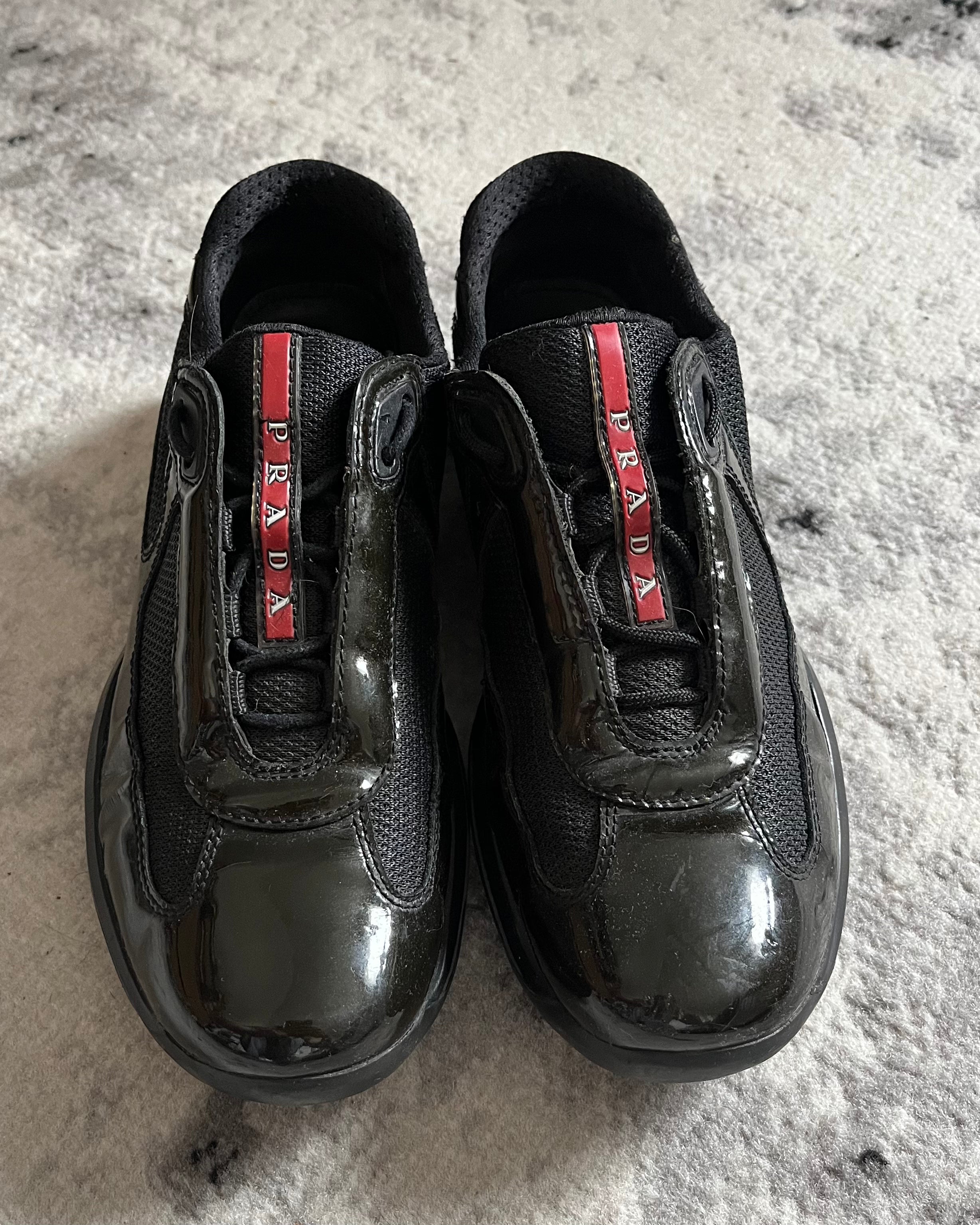 プラダ アメリカズ カップ ダークオリーブ サテン (38eu/5.5us)