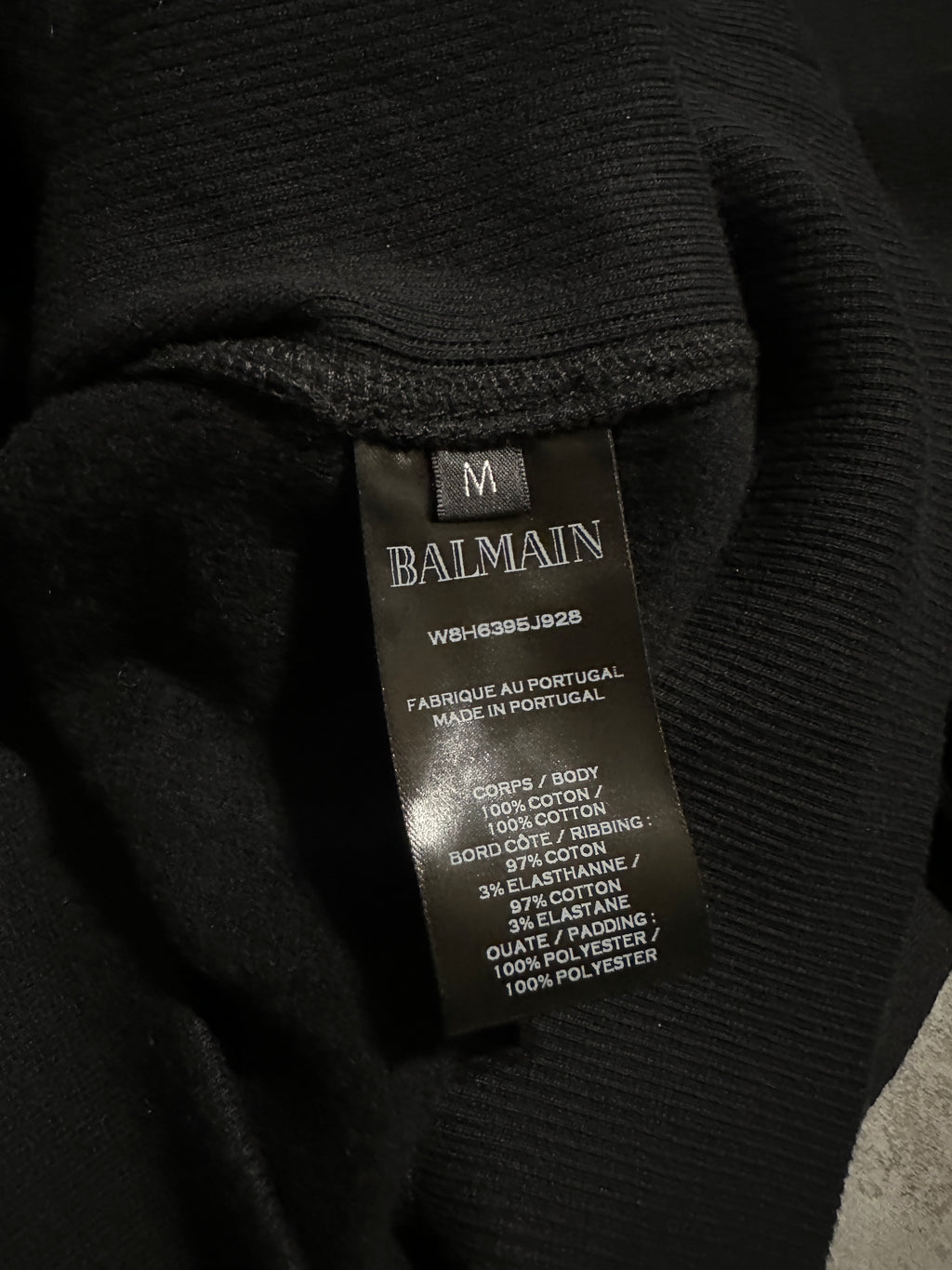 2000s Balmain Utility Arm Zippers Black Sweater (M)