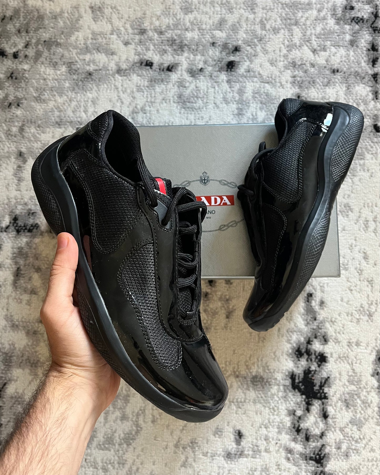 Prada America's Cup Black Satin (42eu/8,5us)