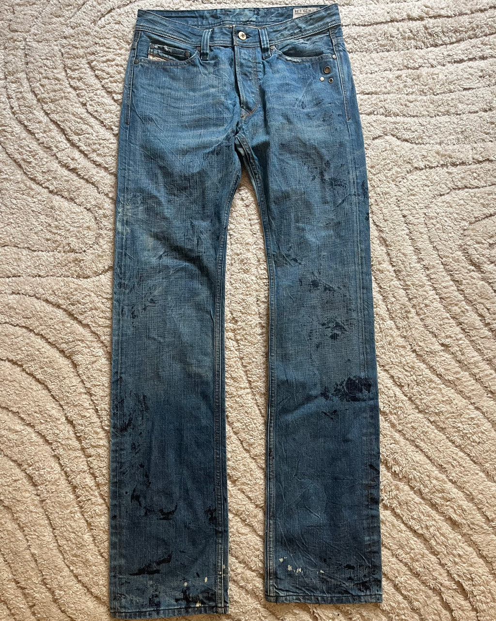00年代 ディーゼル 分散ペイント汚れデニム (M/L) 