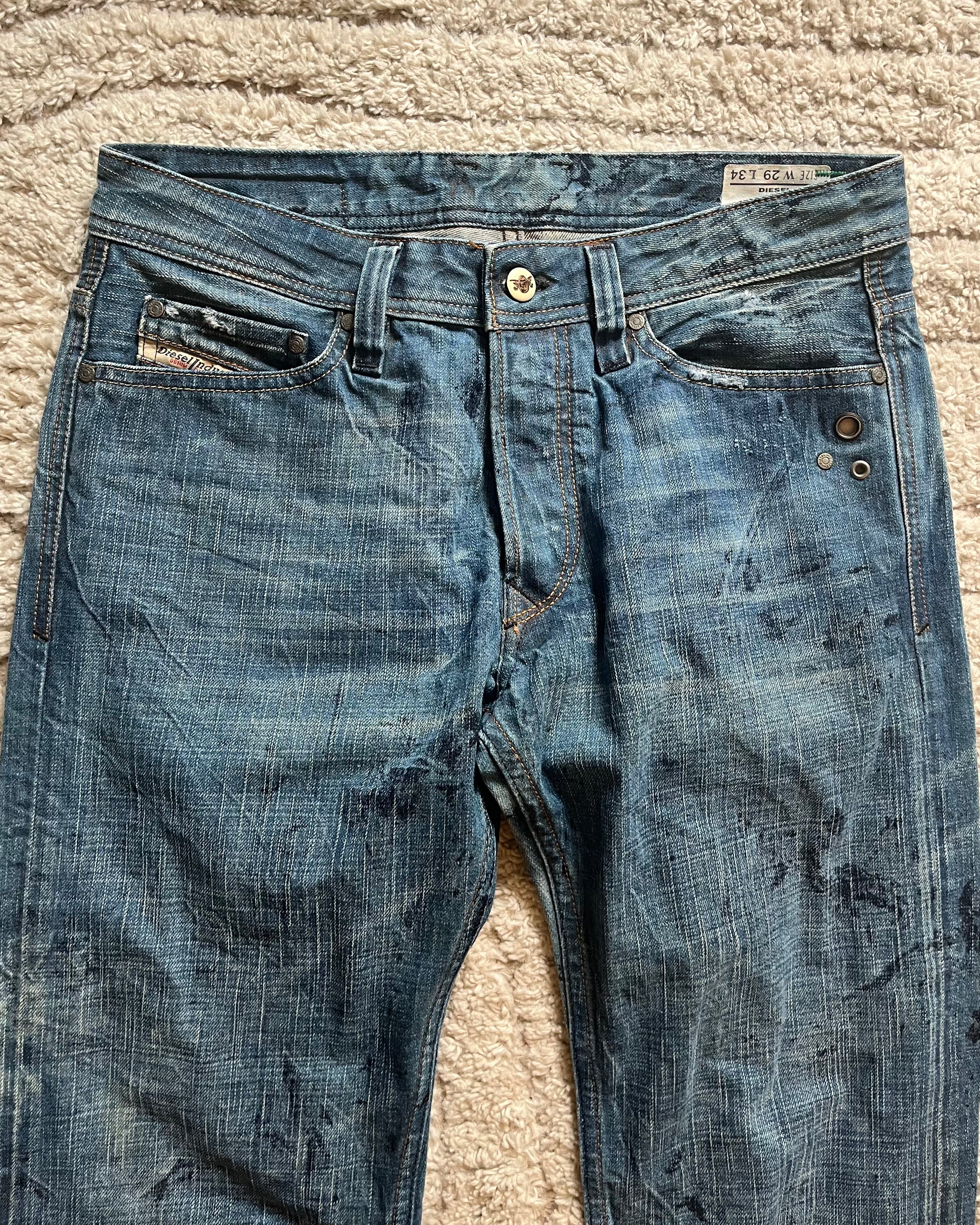 00年代 ディーゼル 分散ペイント汚れデニム (M/L) 