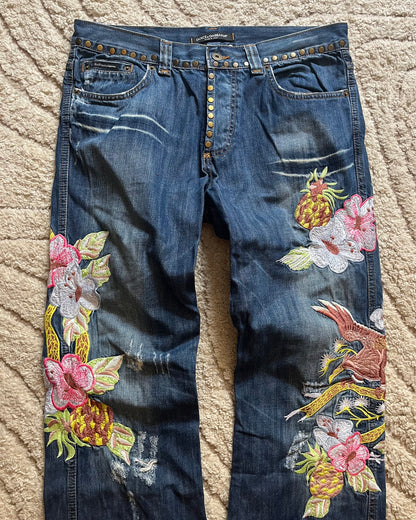 SS06 Dolce & Gabbana Hawai Jeans (M)