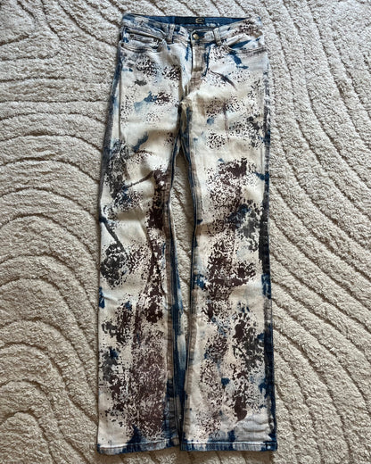 00s Cavalli White World Rust Eroded Pants (XS)