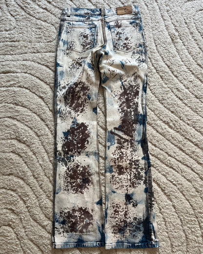 00s Cavalli White World Rust Eroded Pants (XS)