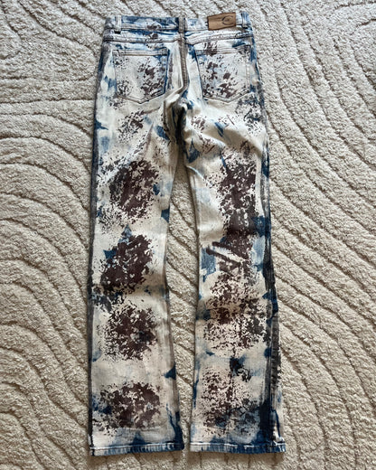 00s Cavalli White World Rust Eroded Pants (XS)