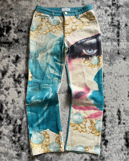 SS01 Roberto Cavalli Desi Princess Elizabeth Taylor Runway Pants (XS/S)