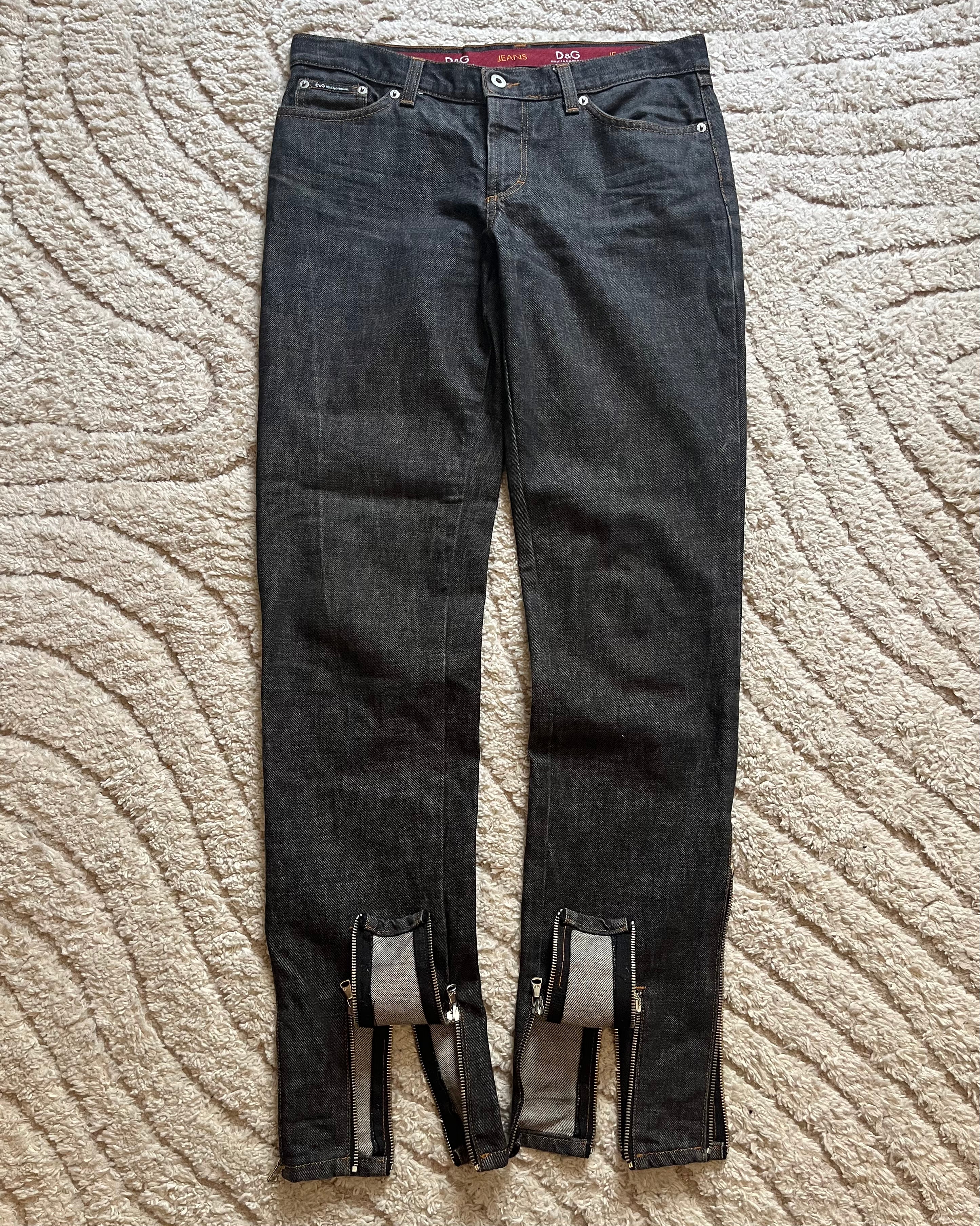 SS2003 Dolce & Gabbana Brut Archive Zip Jeans