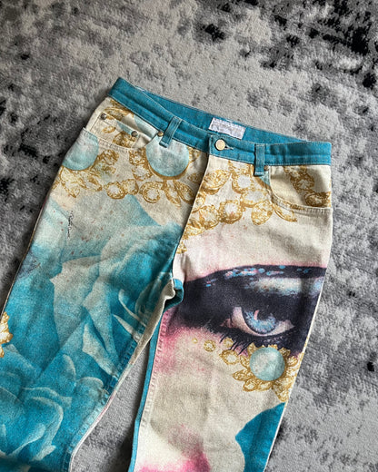 SS01 Roberto Cavalli Desi Princess Elizabeth Taylor Runway Pants (XS/S)