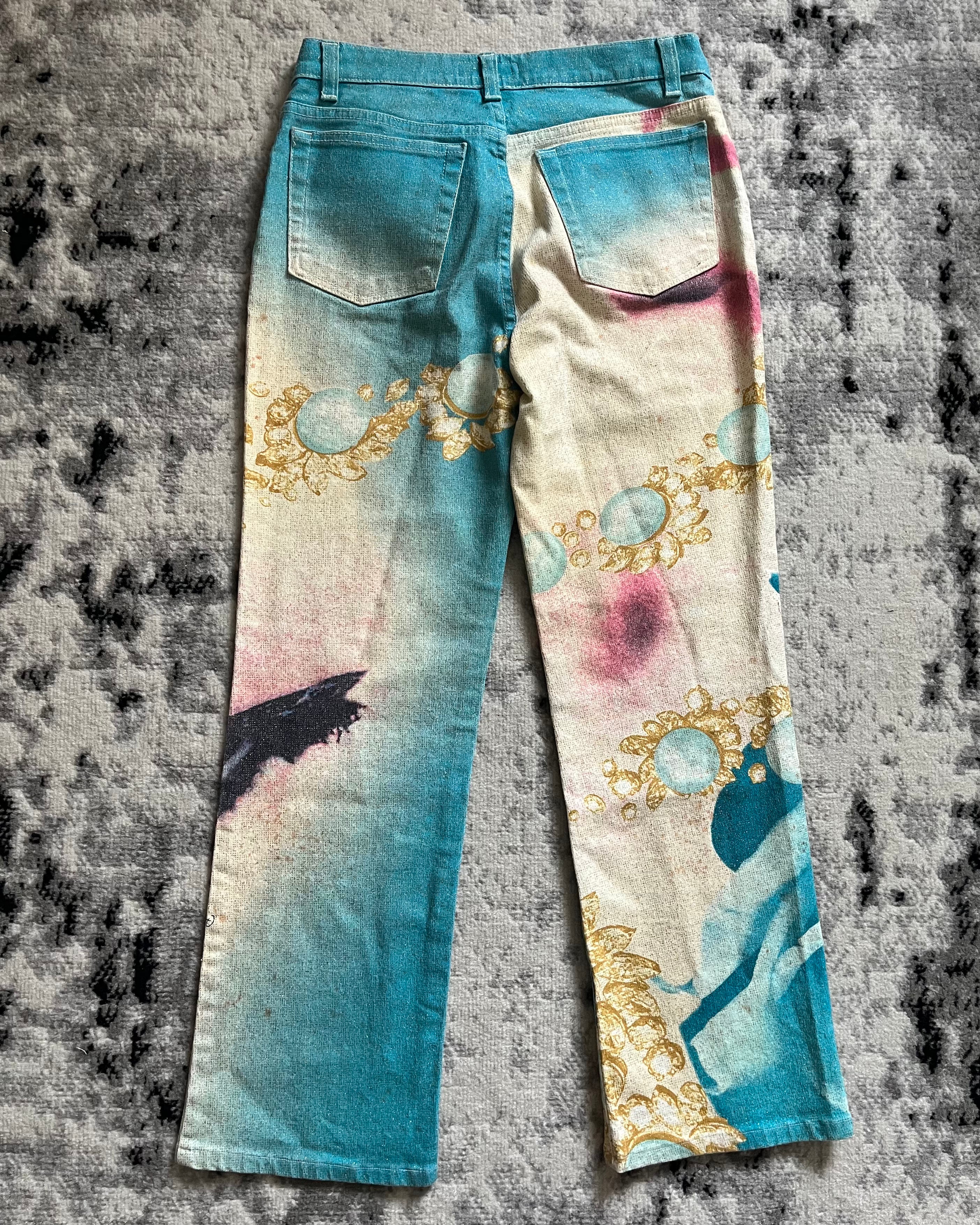 SS01 Roberto Cavalli Desi Princess Elizabeth Taylor Runway Pants (XS/S)