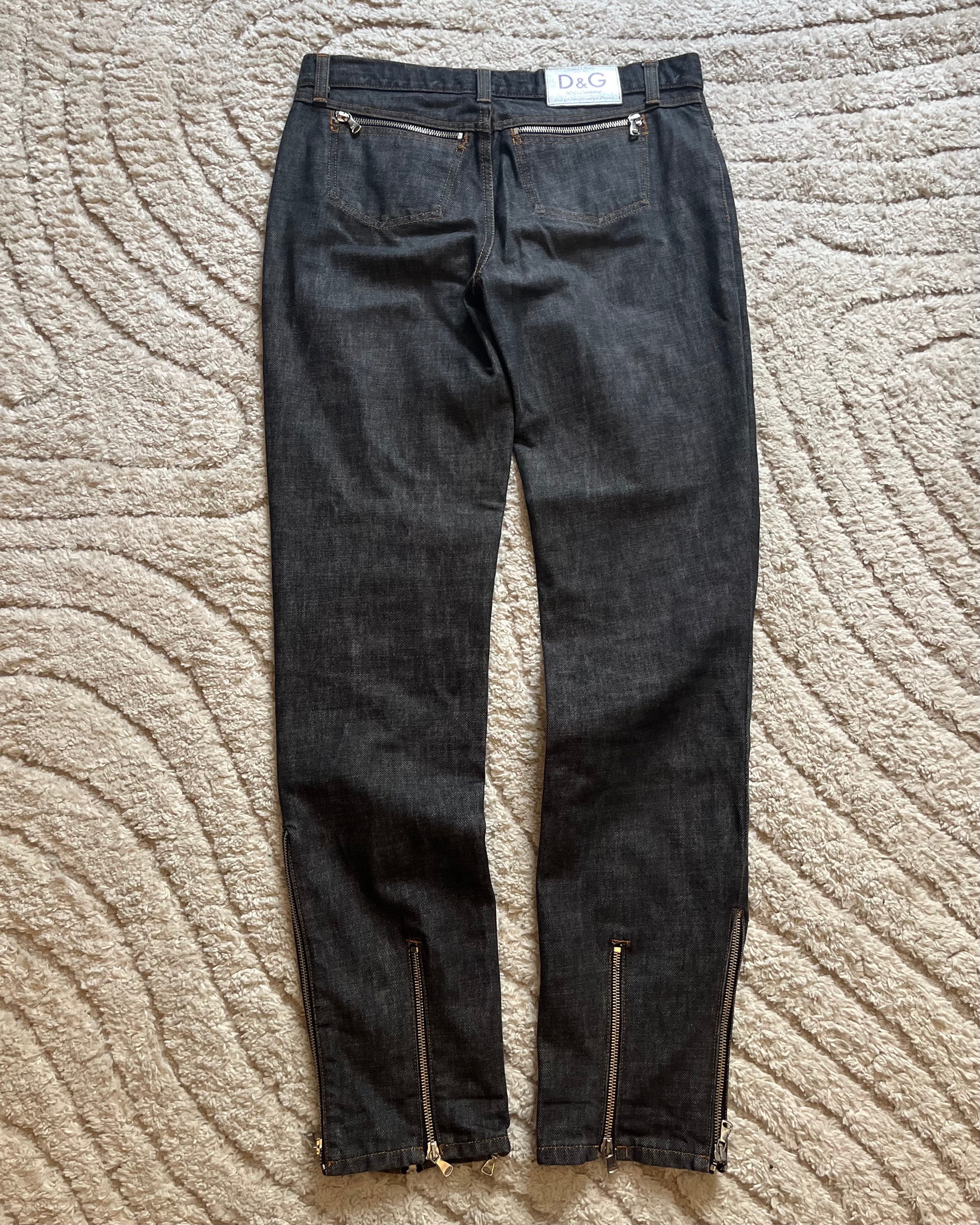 SS2003 Dolce & Gabbana Brut Archive Zip Jeans