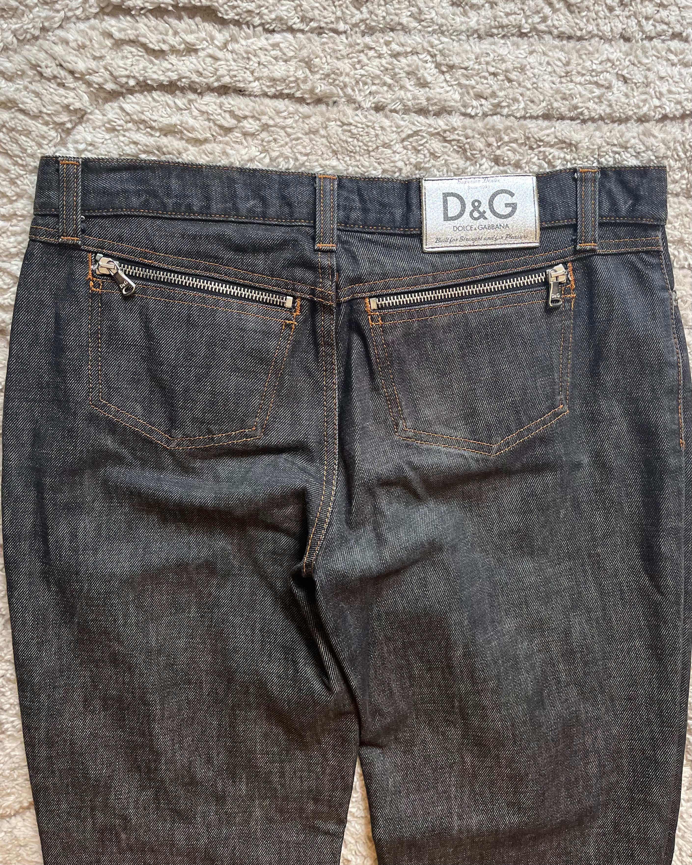 SS2003 Dolce & Gabbana Brut Archive Zip Jeans