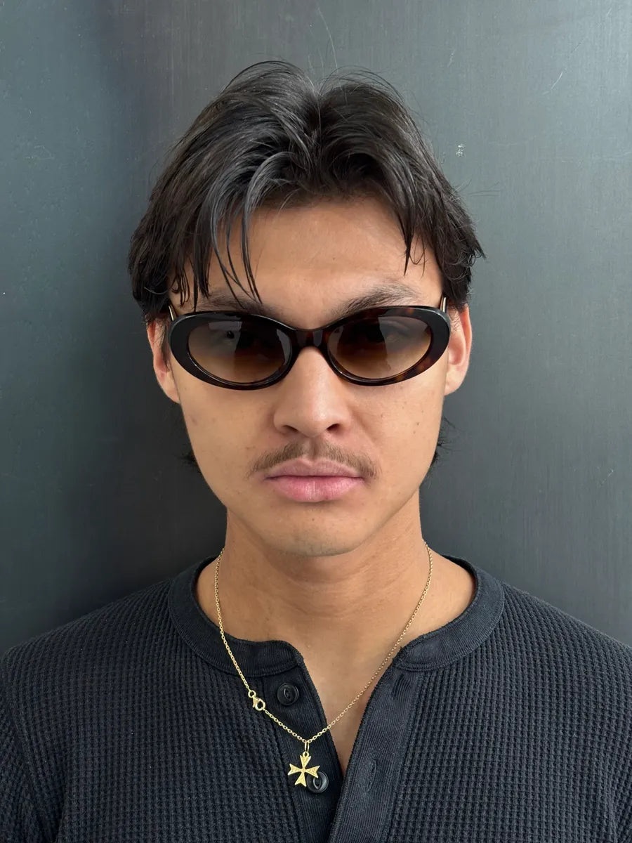 Chanel Brown Acetate Chain-Detail Sunglasses fzGSEBbf 2
