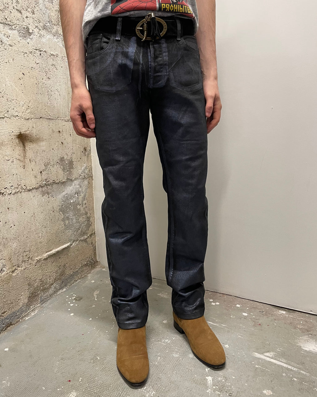 Gucci Waxed Effect Purple Jeans  (M)