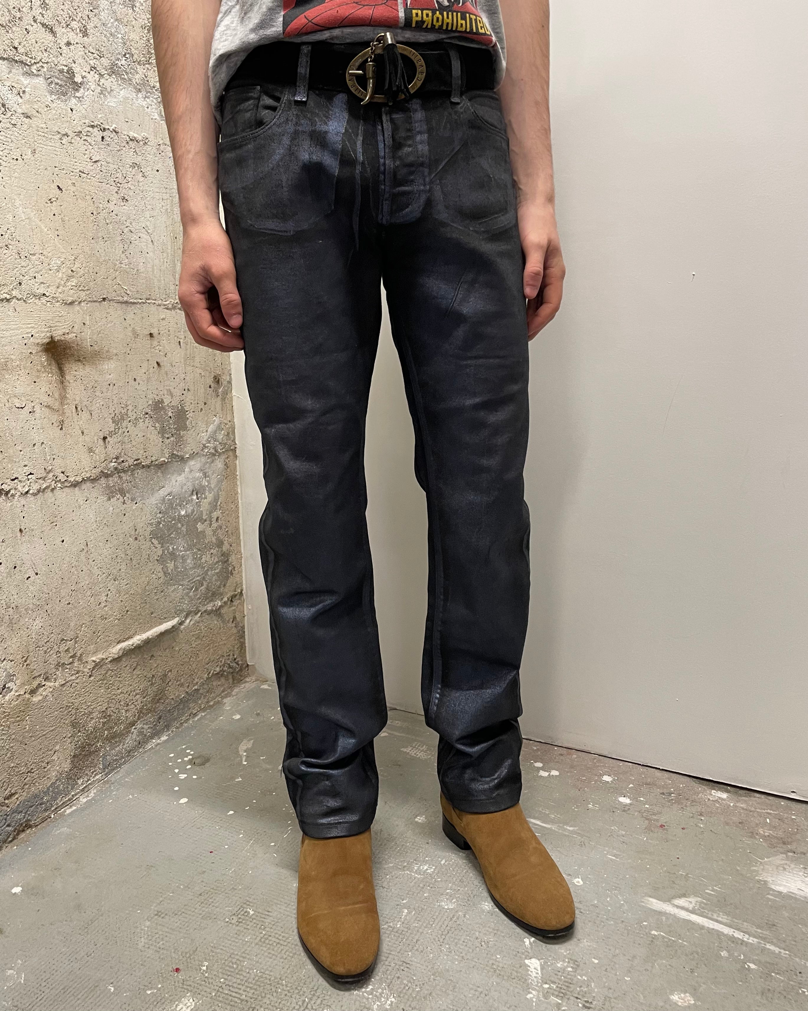 Gucci Waxed Effect Purple Jeans  (M)