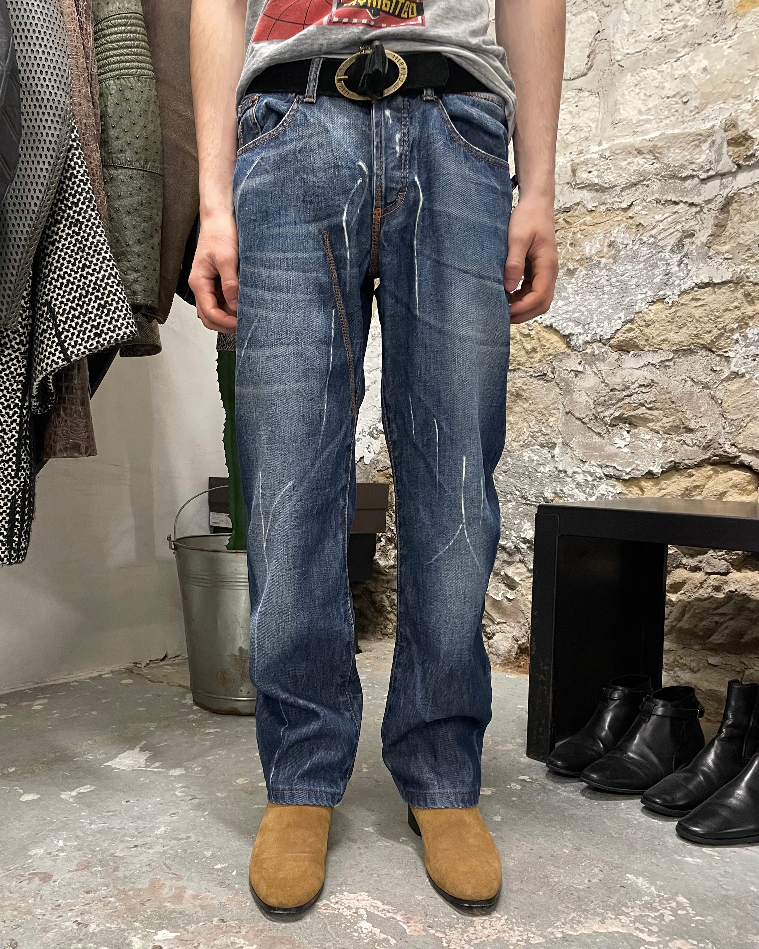 AW2007 Cavalli Blue Relaxed Denim Jeans (M/L)