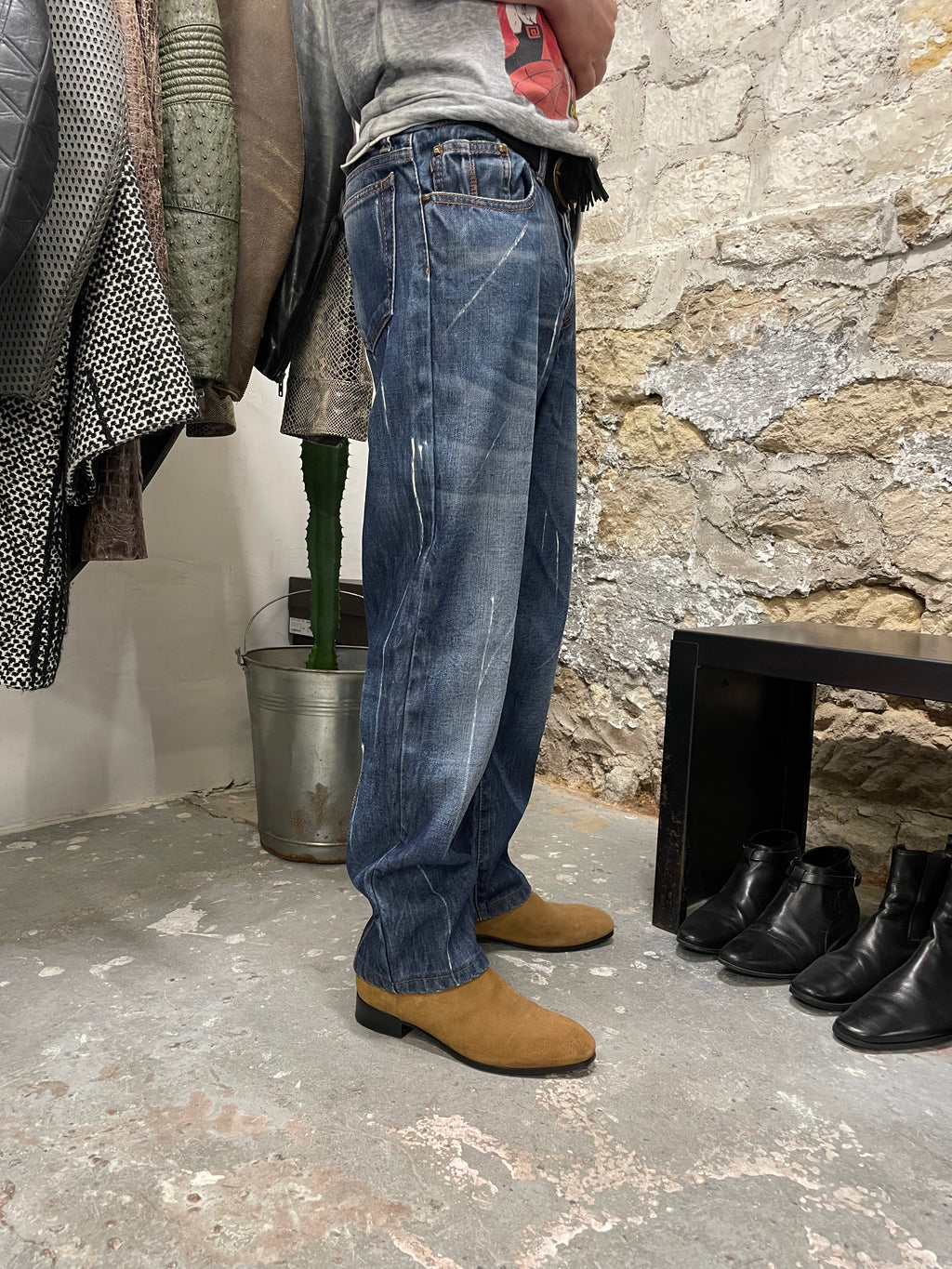 AW2007 Cavalli Blue Relaxed Denim Jeans (M/L)