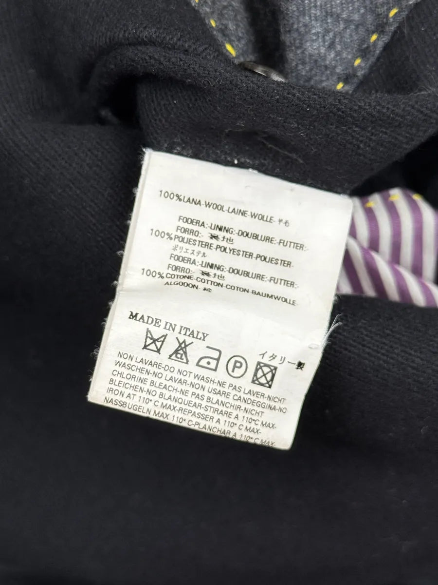 AW2006 Dsquared2 Black Wool Long Double-Breasted Coat NGQjdyb 15