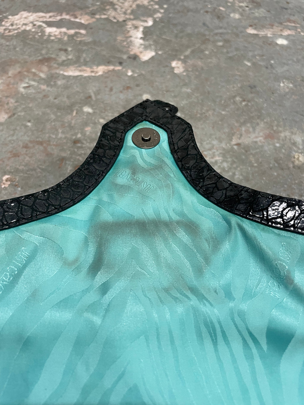 2000s Cavalli Pony Hair & Black Leather Python Effect Bag (OS)