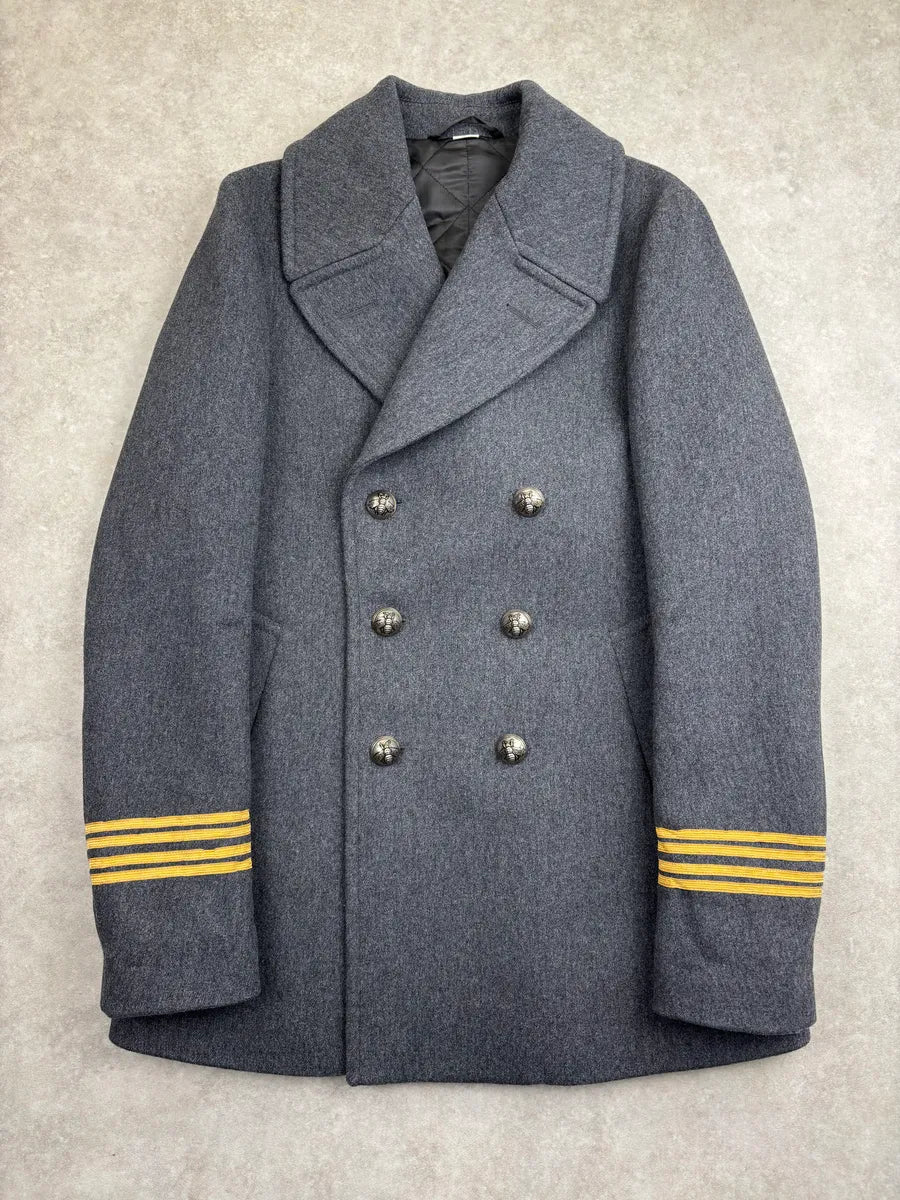 AW2017 Gucci Grey Wool Dragon Embroidered Double-Breasted Coat MSVUVgQA 0