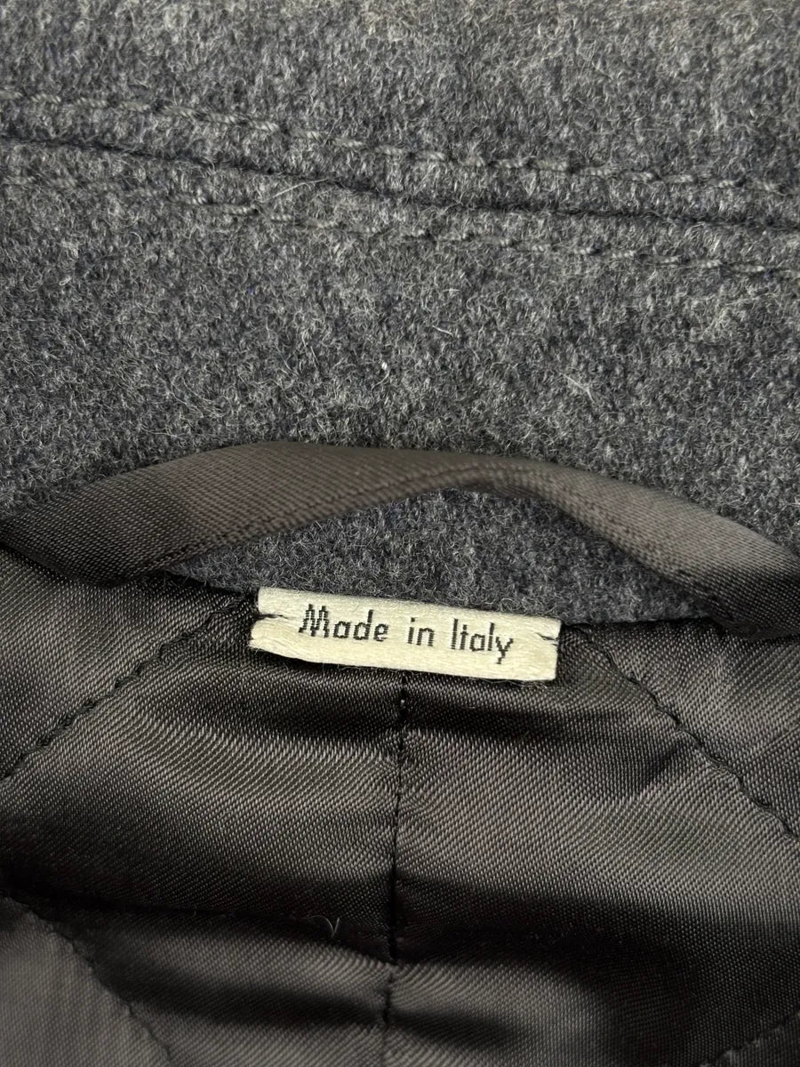 AW2017 Gucci Grey Wool Dragon Embroidered Double-Breasted Coat MSVUVgQA 10
