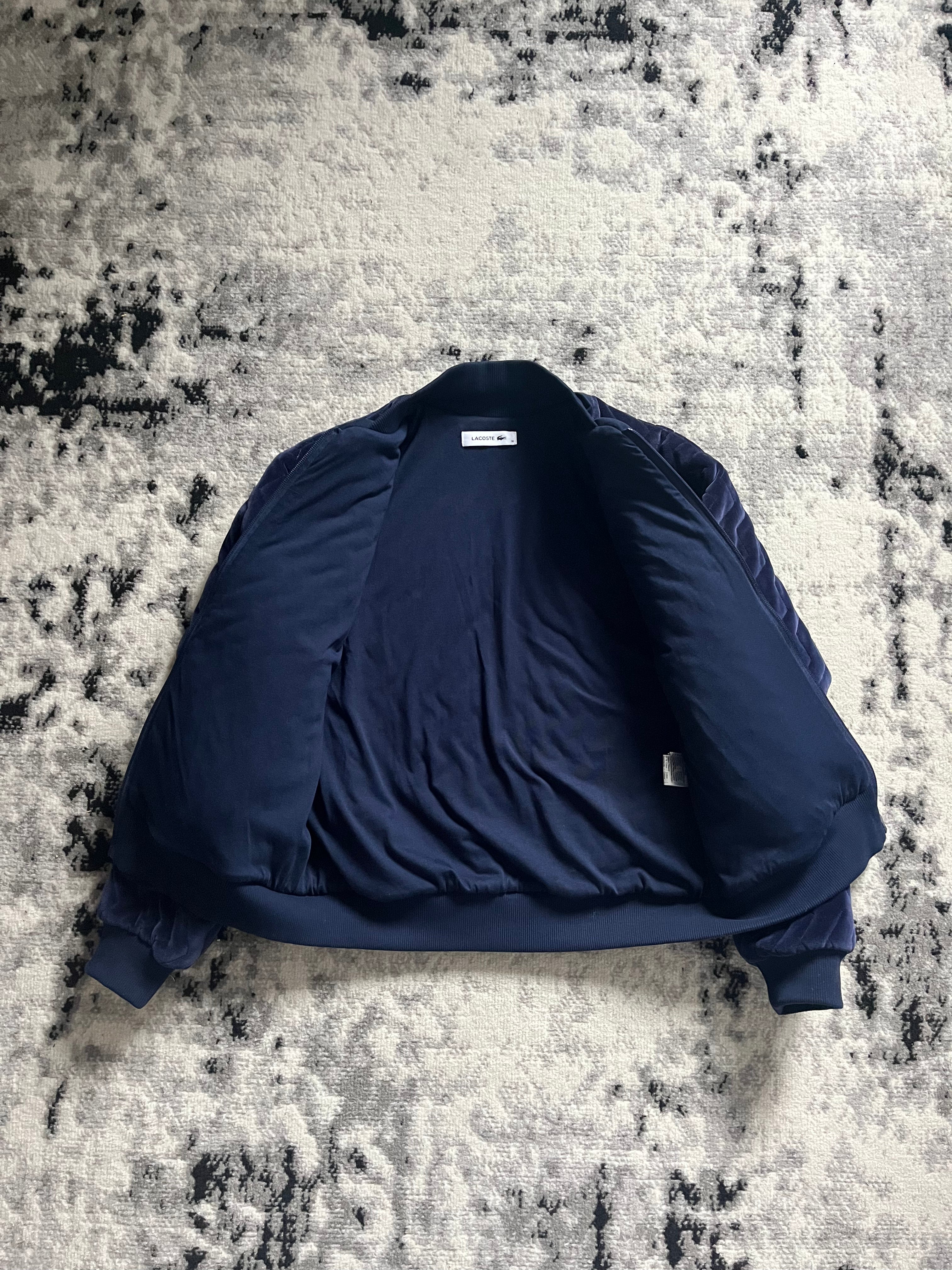 Lacoste Navy 3D Relief Bomber Jacket