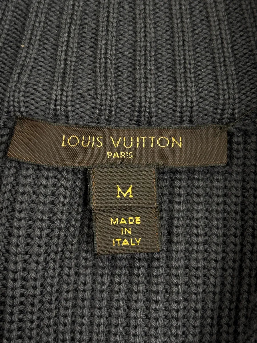 2000s Louis Vuitton Dark Grey Wool Pony Hair Zip-Up Light Jacket EeEApdfA 10