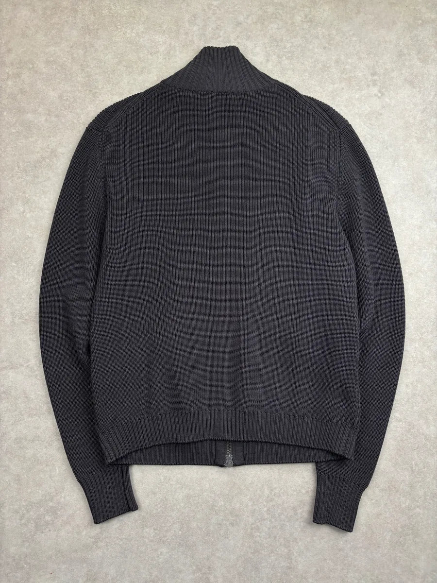 2000s Louis Vuitton Dark Grey Wool Pony Hair Zip-Up Light Jacket EeEApdfA 5