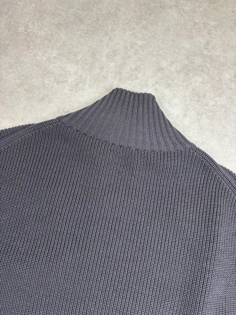 2000s Louis Vuitton Dark Grey Wool Pony Hair Zip-Up Light Jacket EeEApdfA 8