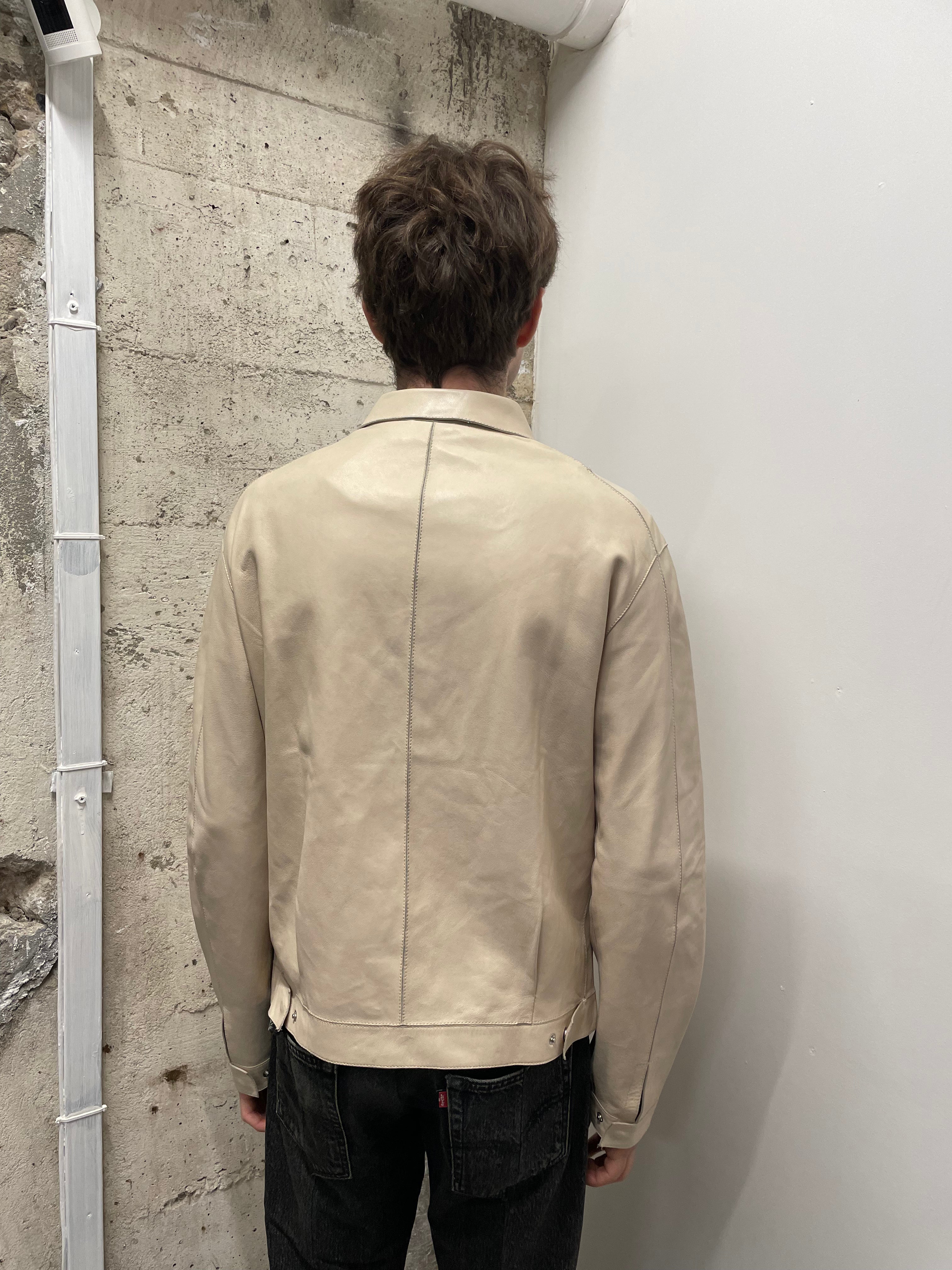 SS2018 Emporio Armani Perfect Leather Beige Jacket (M)