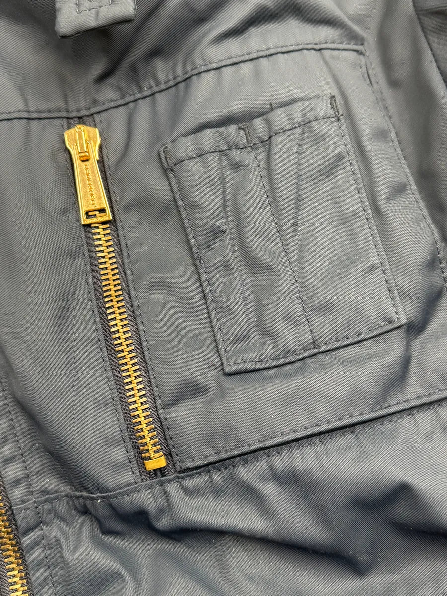 AW2007 Dsquared2 Navy Nylon Asymmetrical Multi-Pocket Jacket XevScIu 11