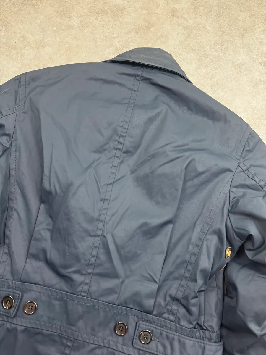 AW2007 Dsquared2 Navy Nylon Asymmetrical Multi-Pocket Jacket XevScIu 7