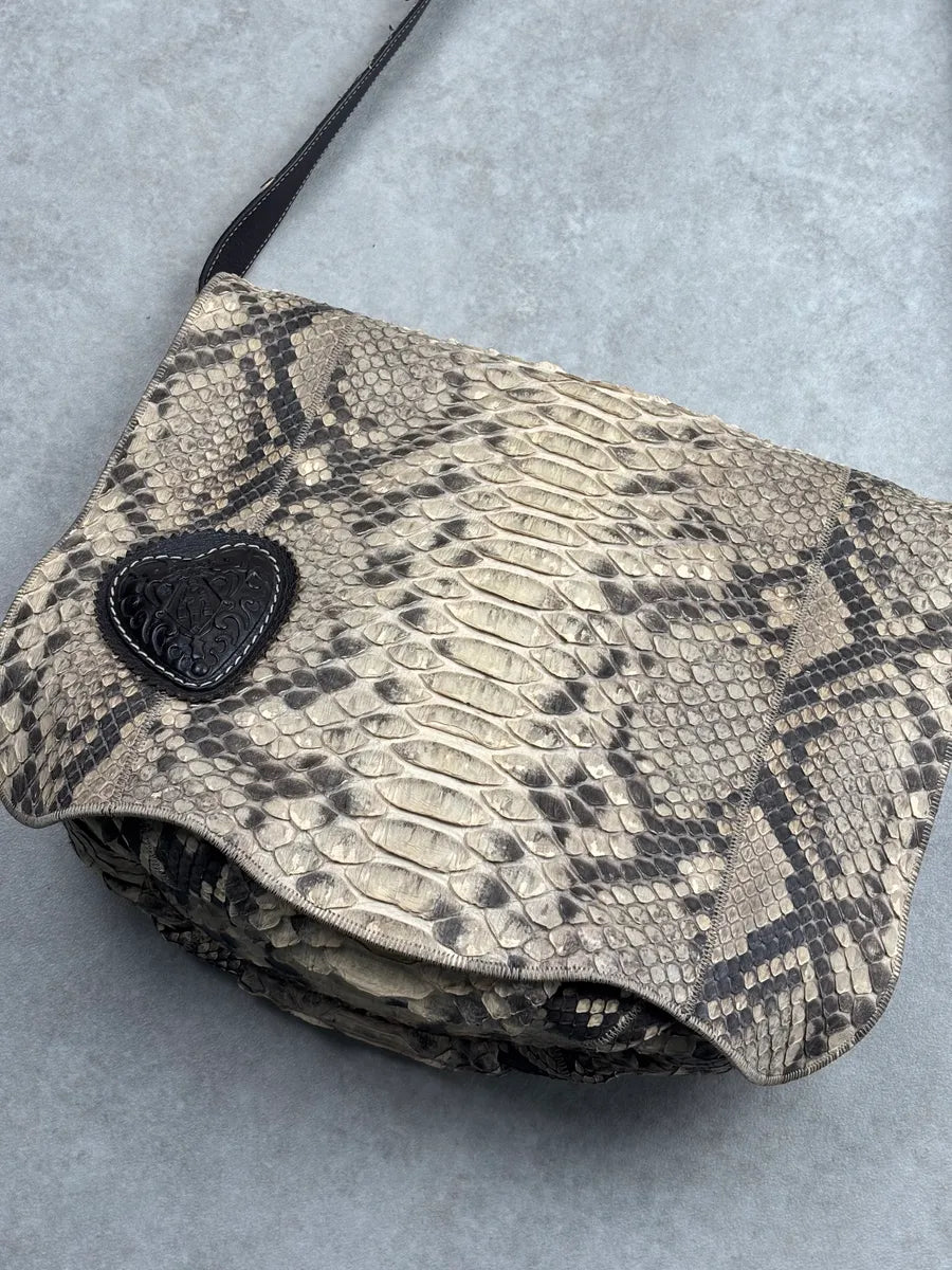 SS2009 Gucci Beige Python Leather Heart Crest Shoulder Bag by Frida Giannini LpCuskws 5