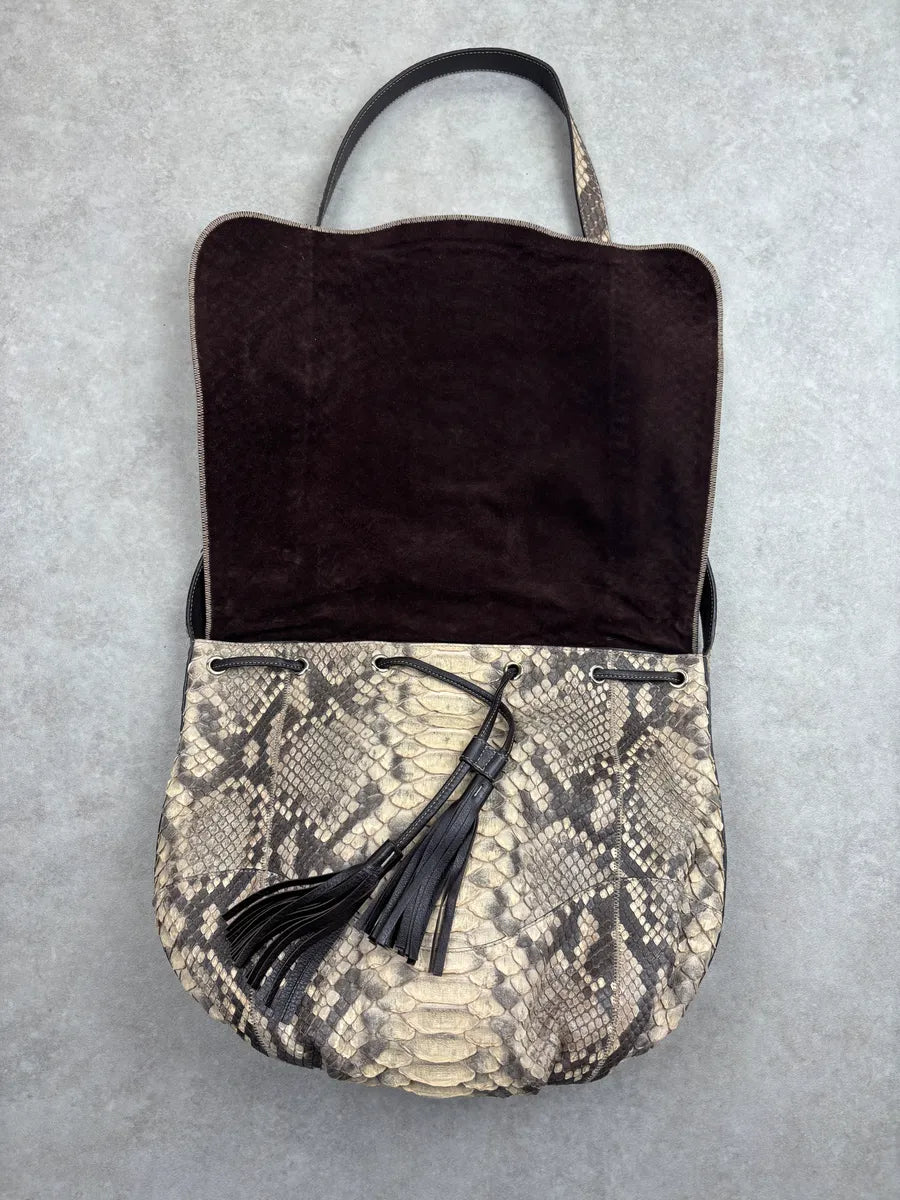 SS2009 Gucci Beige Python Leather Heart Crest Shoulder Bag by Frida Giannini LpCuskws 6