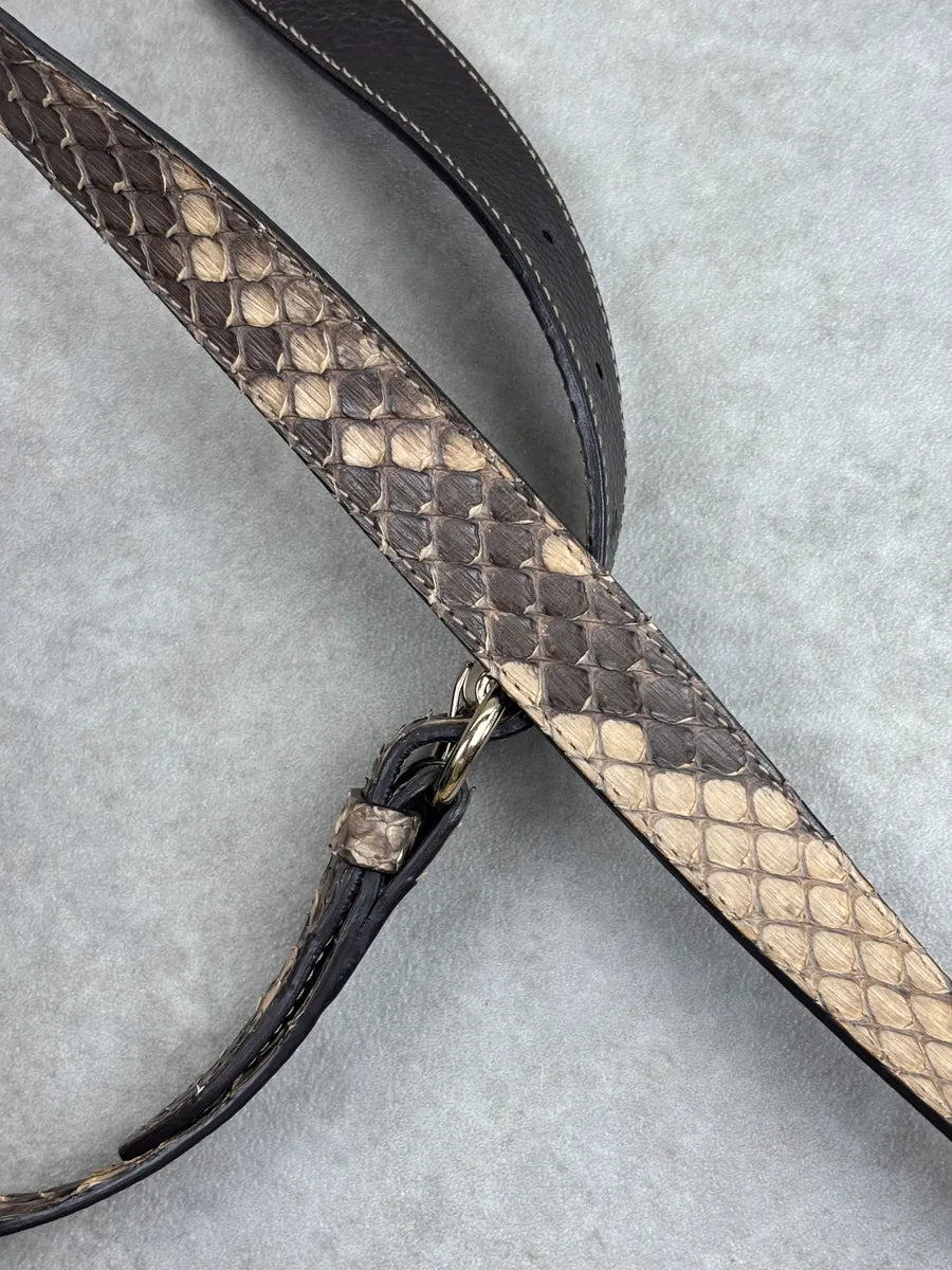 SS2009 Gucci Beige Python Leather Heart Crest Shoulder Bag by Frida Giannini LpCuskws 11