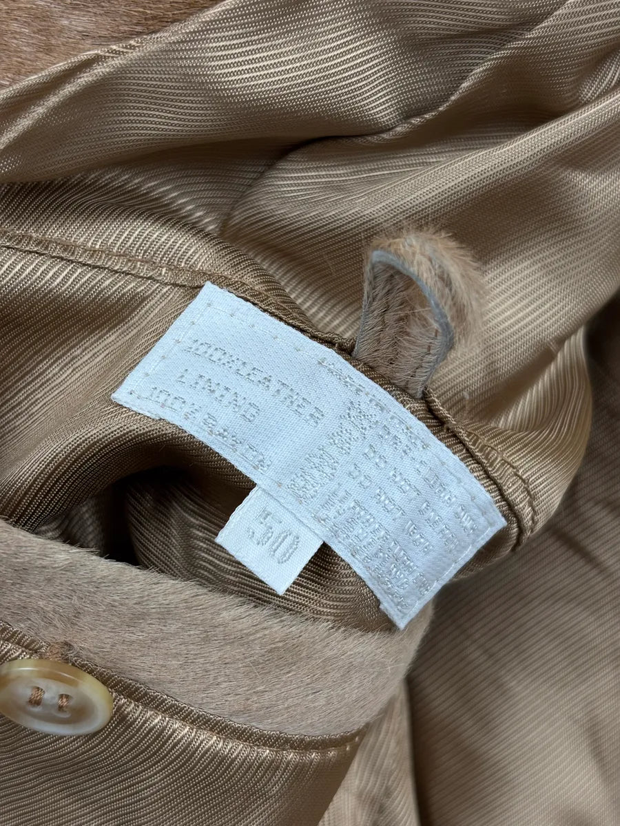 AW1996 Prada Camel Pony Hair Leather Single-Breasted Jacket UtBRyARk 10