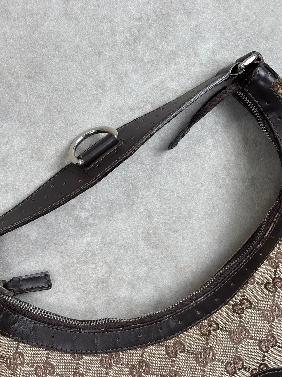 Gucci Brown Canvas GG Monogram Interlocking G Shoulder Bag rzNPmlvS 7