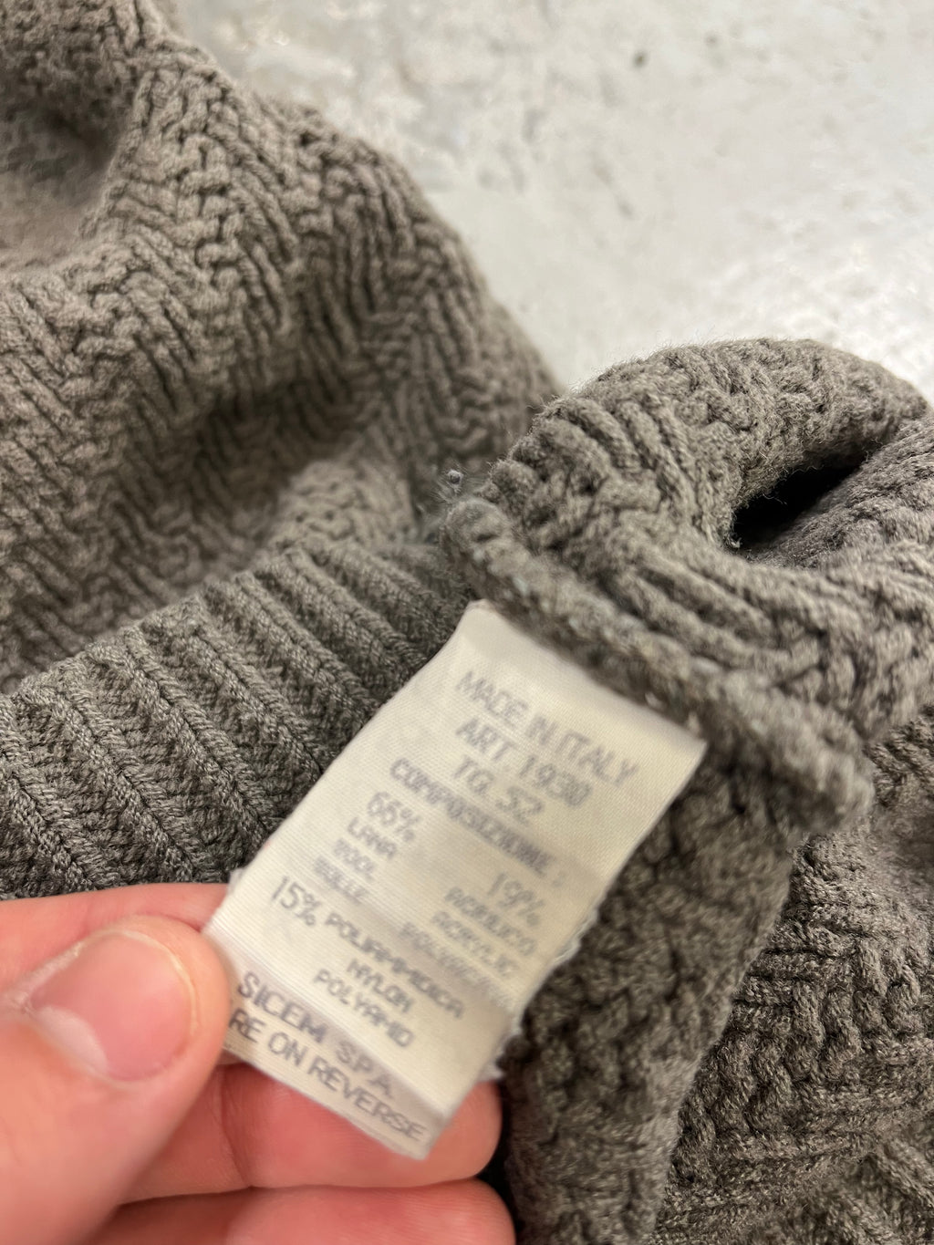 AW1992 Giorgio Armani Wool Grey Sweater (M/L)