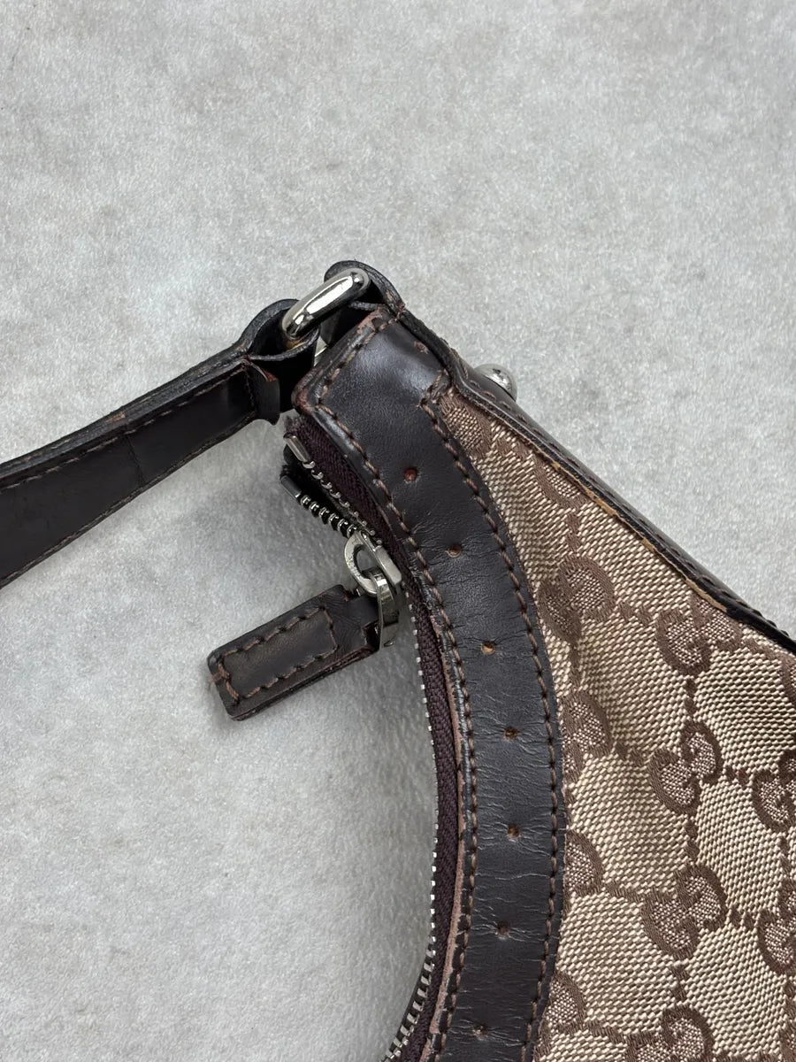 Gucci Brown Canvas GG Monogram Interlocking G Shoulder Bag rzNPmlvS 16